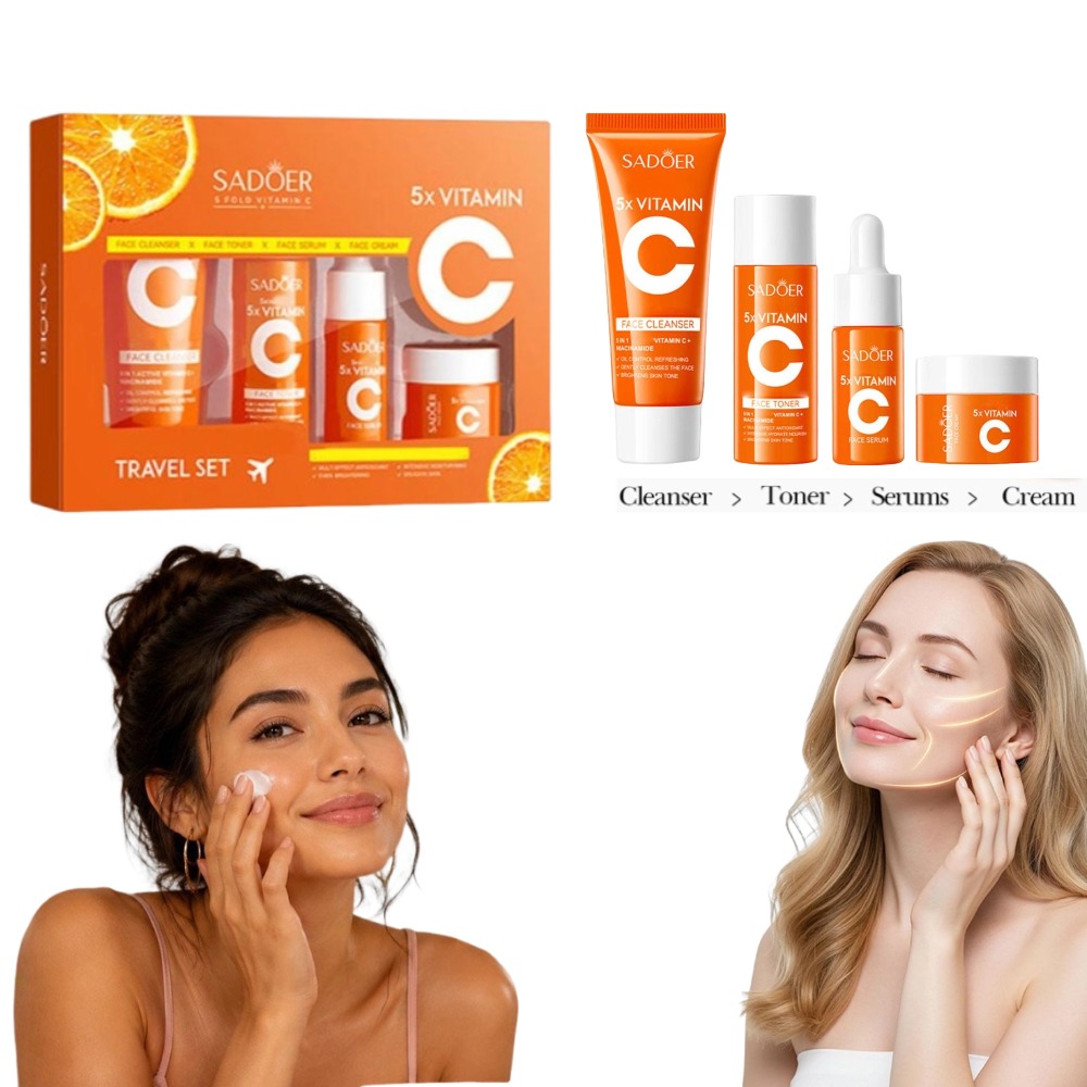 SADOER 4PCS Face Cream Moistur - Vitamin C Serum review and price