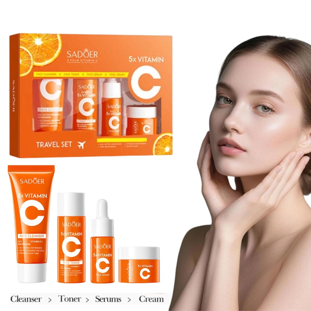 SADOER 4PCS Face Cream Moistur - Vitamin C Serum review and price