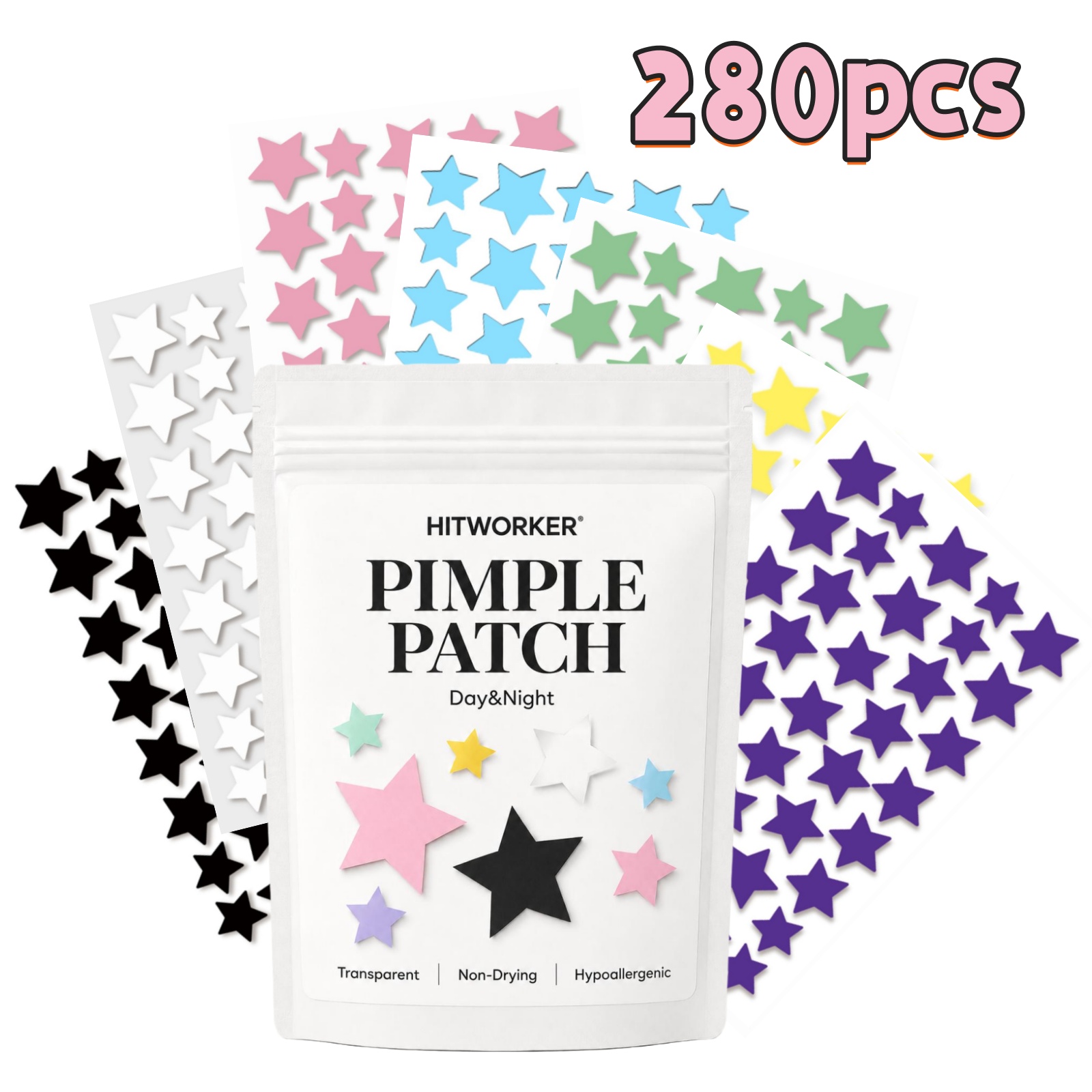 280Pcs Rainbow Colorful Star A - Face Oil review and price