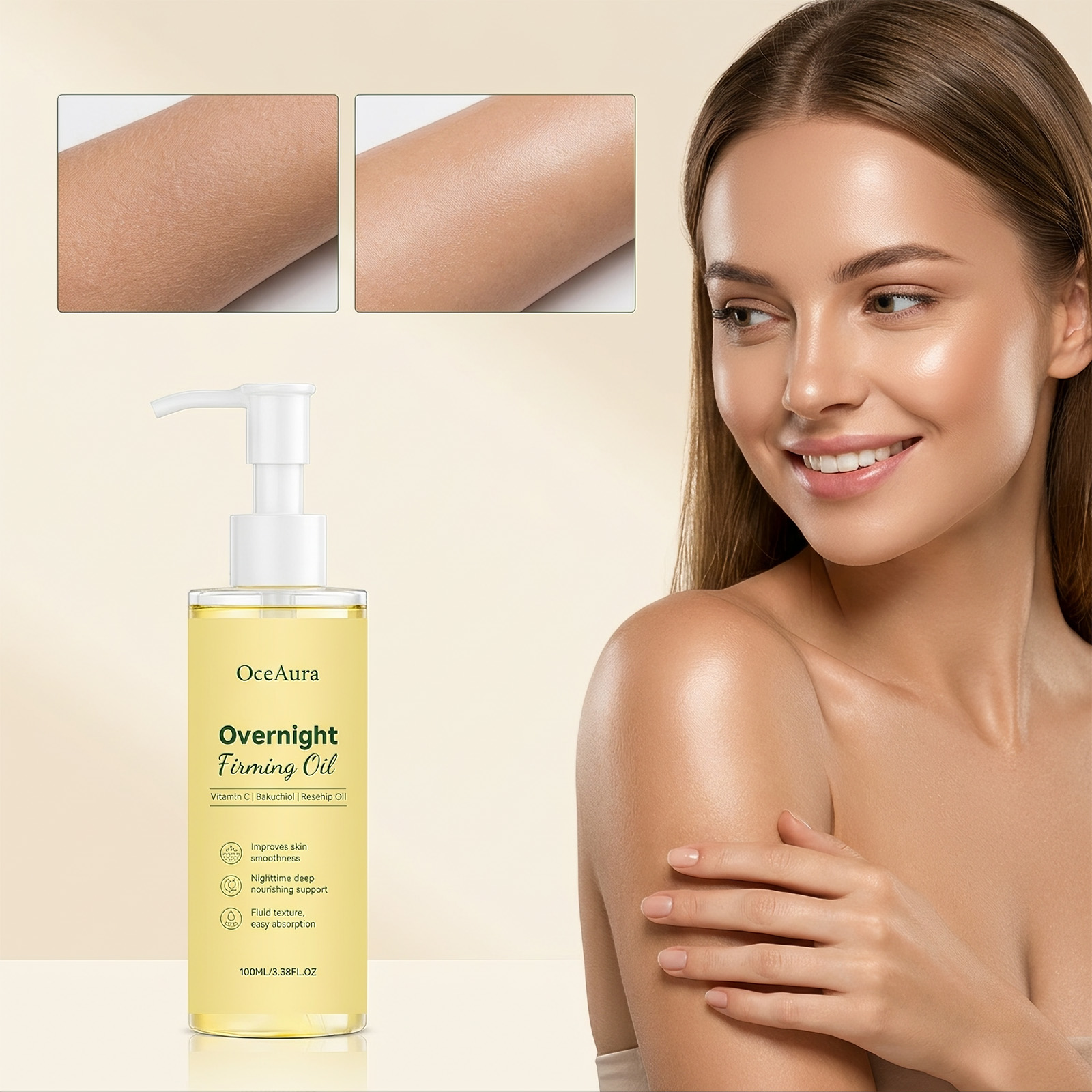 OceAura Overnight Firming Oil  - Face Oil Rosehip review and price